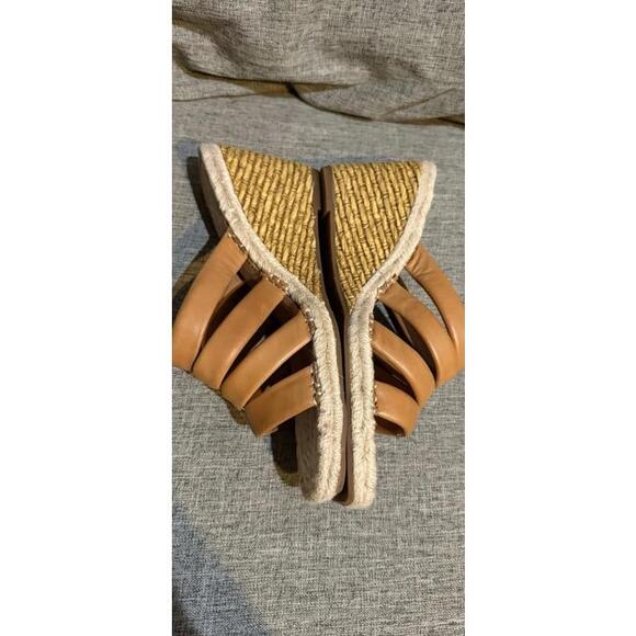Vince Camuto Molisara Sandals Wedges Heels Light Cognac Womens 8 - Picture 9 of 12